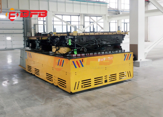 Electric Bay Handling Trackless Mold Transfer Cart Heavy Duty For Foundry