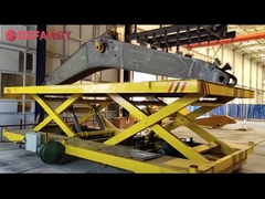 10T Electric Hydraulic Lifting Transfer Cart, Pabrik Heavy Duty Motorized Lifting Platform Trolley