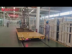 30T Kapasitas Berat Kereta Pengangkutan Pengangkutan Kereta Api, roda baja cor Baterai Pengangkutan Trolley
