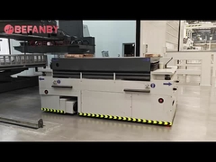 Disesuaikan Dua Set Roda Trackless Transfer Cart, Remote Control Battery Transfer Trolley