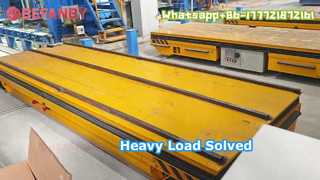 Troli Transfer Tugas Berat 12 Ton, Kendaraan Berpemandu Rel yang Dioperasikan dengan Baterai Cerdas