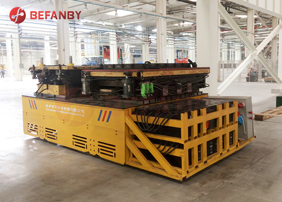 Cylinder Objects Trackless Transfer Cart 100T Bearing Power V Frame Customized Size