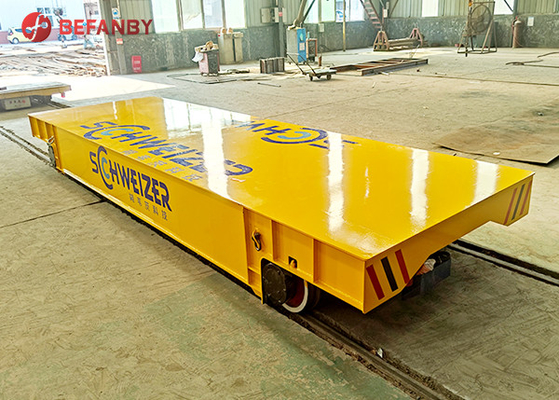 Workshop Floor Rail Transfer Cart Material Handling Steel Platform