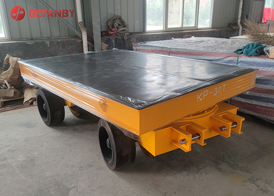 18T Coil Transportation Rail Transfer Cart With Winch Towing
