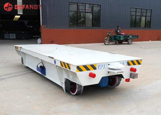 Factory Motorized Flatbed Battery Transfer Trolley