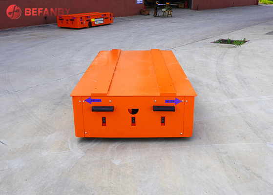 Auto Precast Concrete Floor Industrial Trolley Cart , 1-500 Tons Turning Battery trackless Transfer Trolley