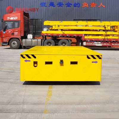 Large Capacity Trackless Transfer Carts In Steel Factory