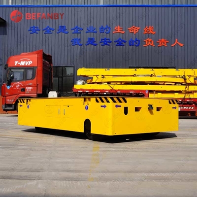 Large Capacity Trackless Transfer Carts In Steel Factory