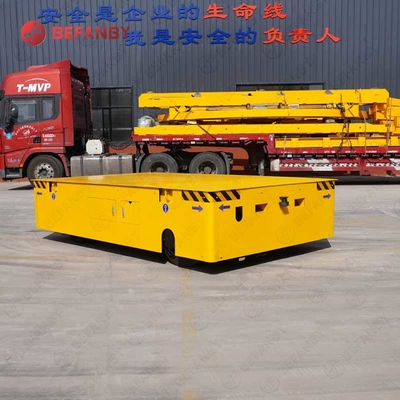 Large Capacity Trackless Transfer Carts In Steel Factory