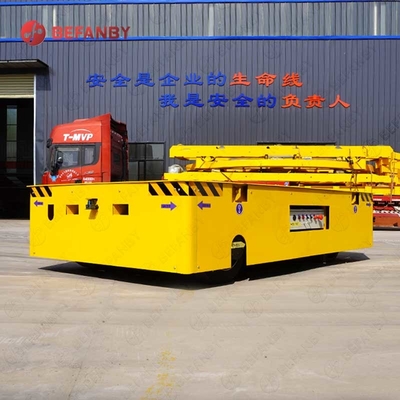 Large Capacity Trackless Transfer Carts In Steel Factory