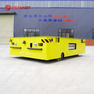PU Wheels 20 Ton Steerable Trackless Trolley with Steel Materials