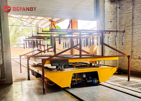 Heavy Capacity Hydralic Lift Rail Material Transfer Trolley