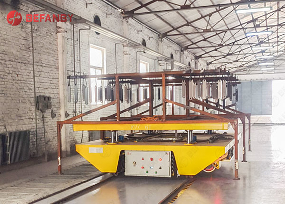 Heavy Capacity Hydralic Lift Rail Material Transfer Trolley