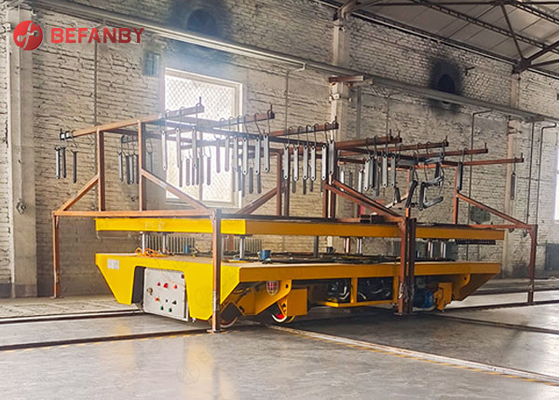 Heavy Capacity Hydralic Lift Rail Material Transfer Trolley