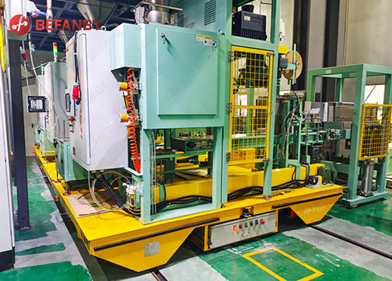 Large Capacity Flatbed Material Track Transfer Carts