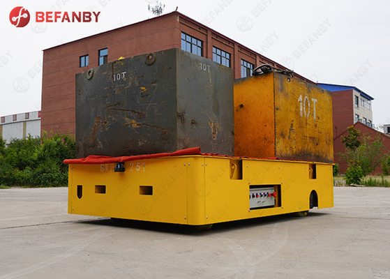 China Manufacturer 25 Ton Trackless Flatbed Transfer Cart