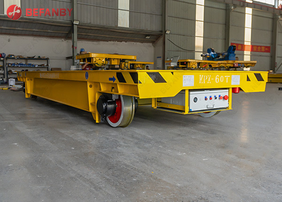 Q235B Motorized 5t Battery Transfer Cart Trolley On Rails Remote Control