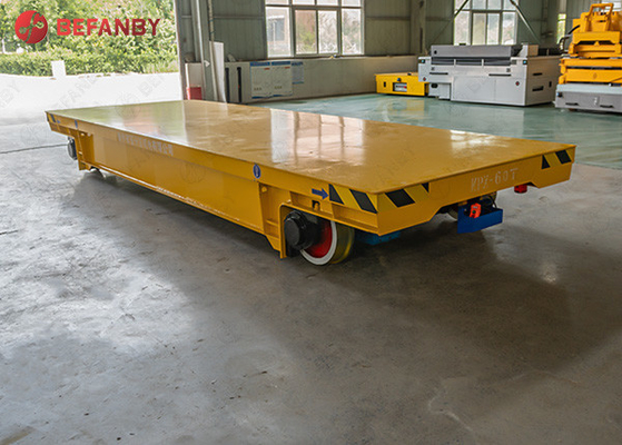 Q235B Motorized 5t Battery Transfer Cart Trolley On Rails Remote Control