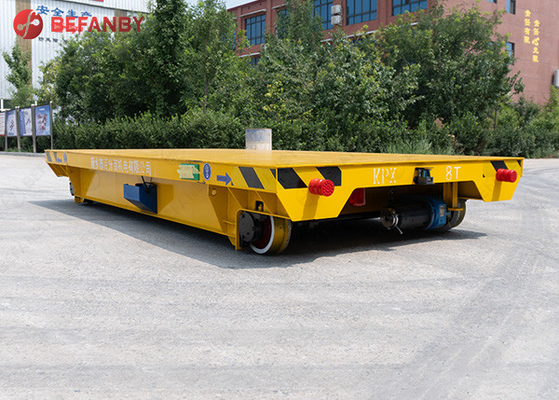 Q235B Motorized 5t Battery Transfer Cart Trolley On Rails Remote Control