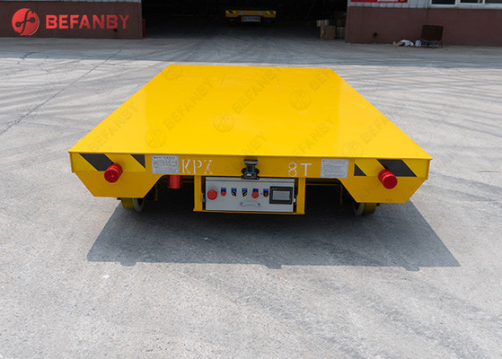Q235B Motorized 5t Battery Transfer Cart Trolley On Rails Remote Control