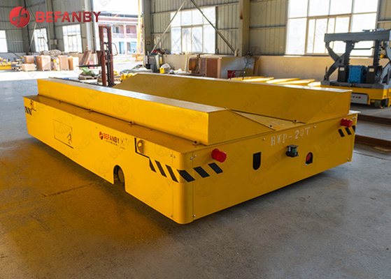 Dead Man Stop Trackless Transfer Cart Electric High Running Speed Without Rails