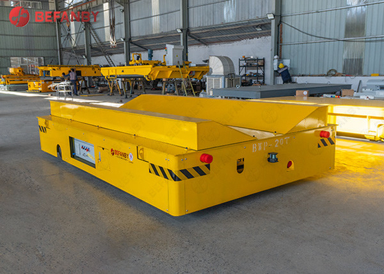Four Wheels Battery Power V - Deck Groove Trackless Transfer Cart 0 - 20m / Min Speed For Cement Plant