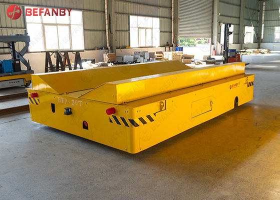 Four Wheels Battery Power V - Deck Groove Trackless Transfer Cart 0 - 20m / Min Speed For Cement Plant