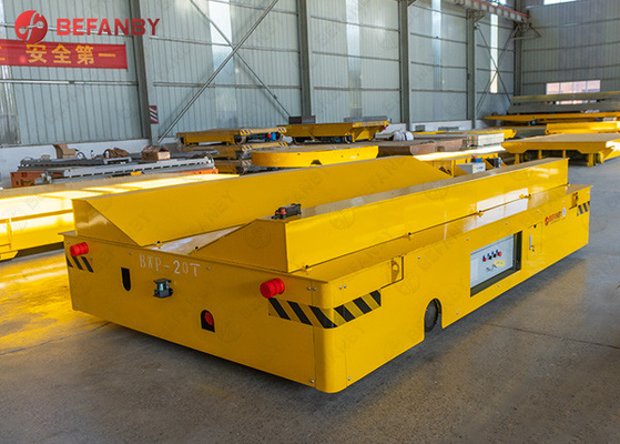 Dead Man Stop Trackless Transfer Cart Electric High Running Speed Without Rails