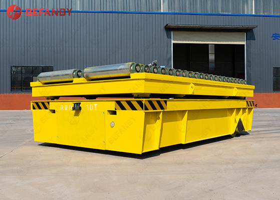 Four Wheels Battery Power V - Deck Groove Trackless Transfer Cart 0 - 20m / Min Speed For Cement Plant