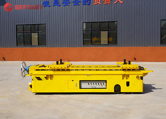 2019 Cheap Electric Outdoor Material Handling Lifting Equipment , Yellow Heavy Load Rail Transfer Car