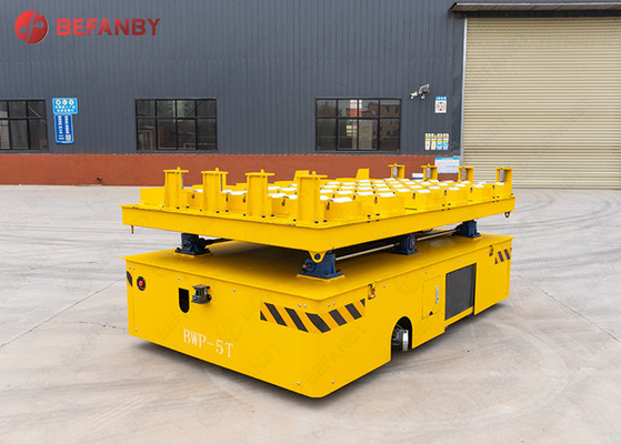7 Ton Pu Wheel Trackless Transfer Cart With Battery