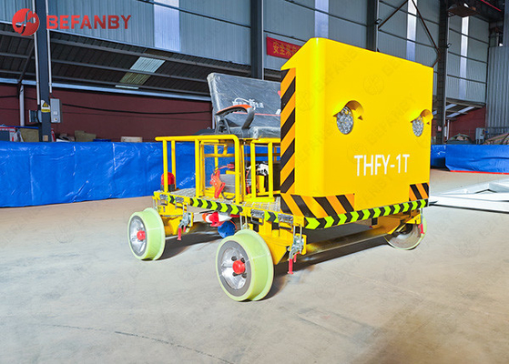 Durable 4 Axles Battery Rail Transfer Carts