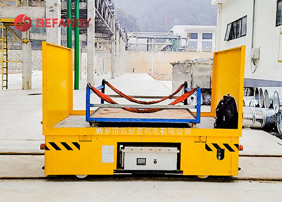 Customized 0.4t Rail Electrical Transfer Trolley With Protective Frame