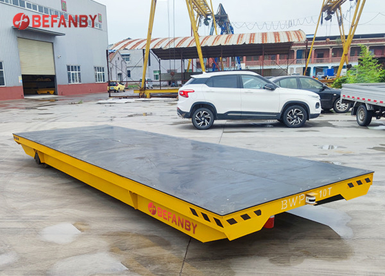 Heavy Duty Trackless Transfer Cart 10 Ton For Steel Plant