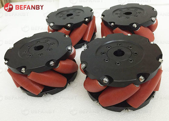Roda Mecanum 360 Derajat 380 Mm 15 Inci Roda Omnidireksional untuk Troli AGV