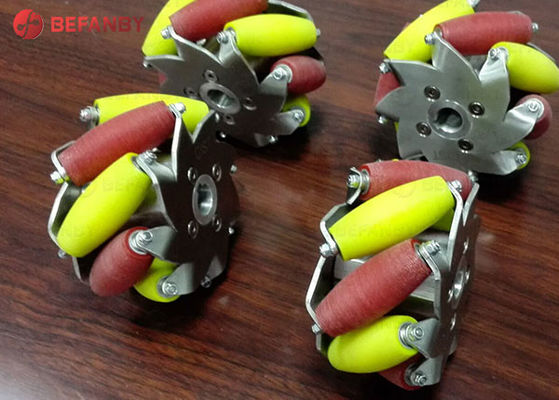 6 Inch 600kg Load PU Mecanum Wheels untuk AGV dan aplikasi Omnidirectional