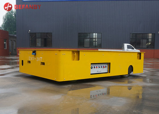 18 Ton Fleksibel dioperasikan Baterai Pabrik Trackless Transfer Cart