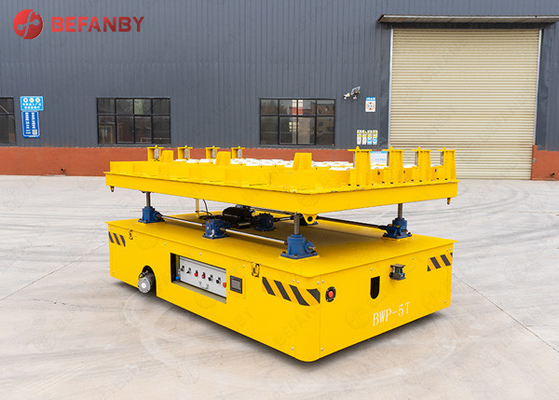 7 Ton Pu Wheel Trackless Transfer Cart With Battery