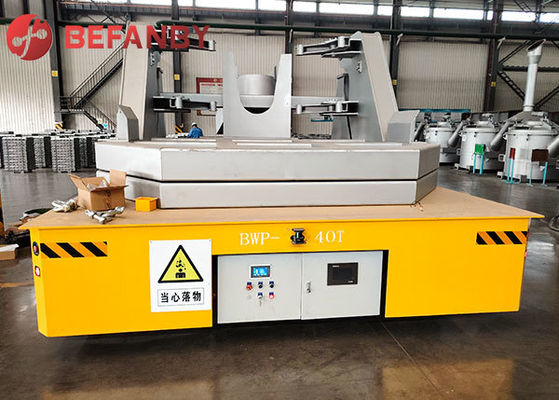 40 Ton Baterai yang Dioperasikan Karet Transfer Untuk Tuang Aluminium Yang Dilelehkan