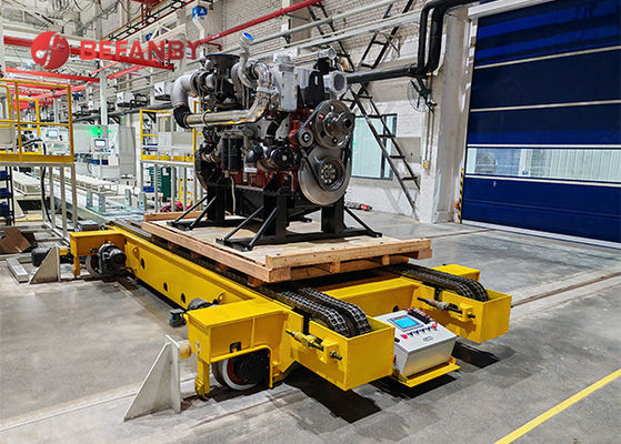 15T Baterai Bermuatan Berat dioperasikan RGV Robot Transfer Kereta dengan Sistem Navigasi Cerdas
