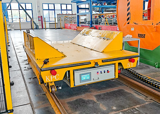 Kereta Transfer Rel Kapasitas Beban 5T Dengan Perangkat Rangka V Dan Catu Daya Bertenaga Baterai