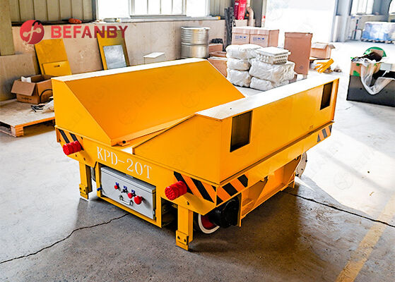 20T Penguatan Dan Perlindungan Kereta Api Dioperasikan Koil Transfer Trolley