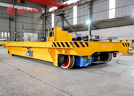 30 Ton Kapasitas Battery Transfer Cart dengan Roda Baja Cast dan Battery Operated Power