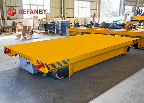 Otomatis Precast Beton Lantai Industri Trolley Keranjang, 1-500 Ton Berputar Baterai trackless Transfer Trolley