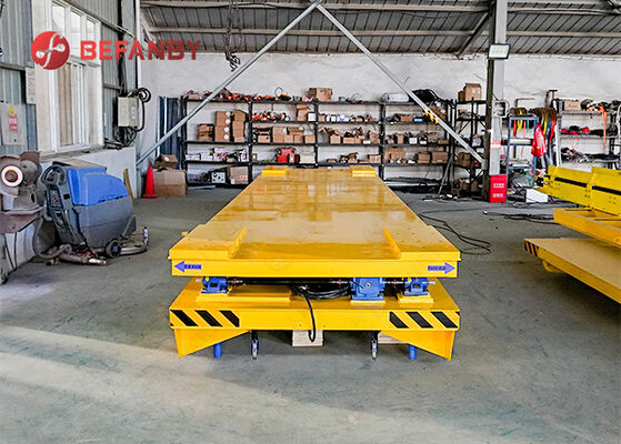 Steel Box Beam Structure Rail Transfer Cart With Lift Device