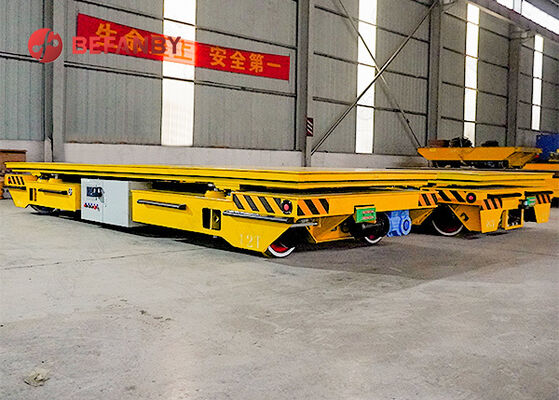 Beban berat 12T Baterai-Powered RGV Robot Transfer Karet dengan Sistem Kontrol Cerdas