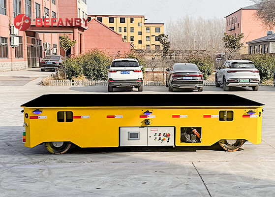  50T Custom Steel Structure Frame Trackless Flat Transfer Cart