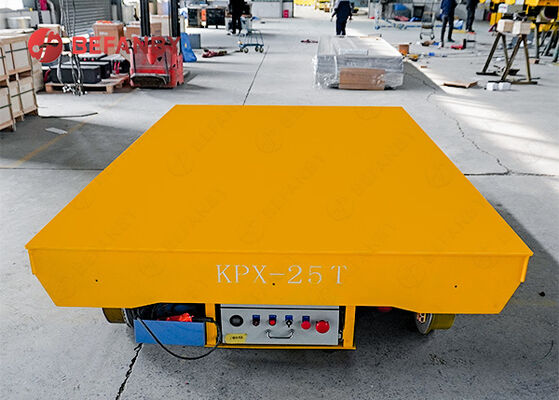 25 Ton Kereta Transfer Rel Bertenaga Baterai dengan Roda Baja Cor untuk Penanganan Beban Berat