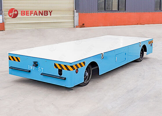 Baterai dioperasikan Trackless Transfer Cart dengan kapasitas beban yang disesuaikan dan desain roda karet untuk digunakan di bengkel