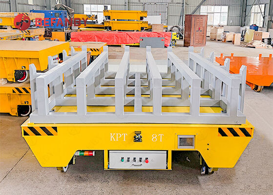 Kapasitas 8T Mobil Reel Rail Transfer Cart Dengan Support Frame